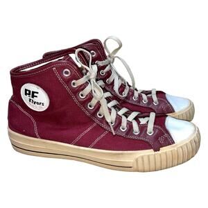 Vintage P.F Flyers Made in USA CENTER HI Red Canvas Sneakers   Size: US 10